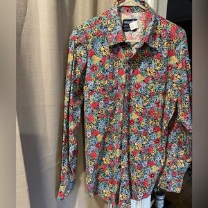 Wrangler Men's Vibrant Floral Button Down Shirt